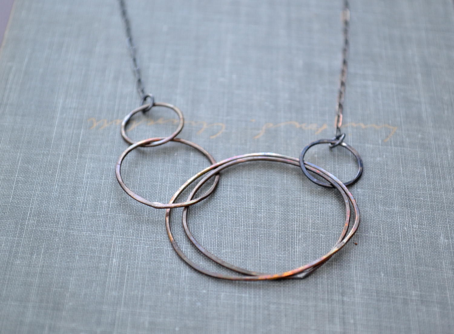 Copper Necklace, Circles Necklace, Multi Metal Necklace, Brass Necklac –  Isle Inspired Boutique